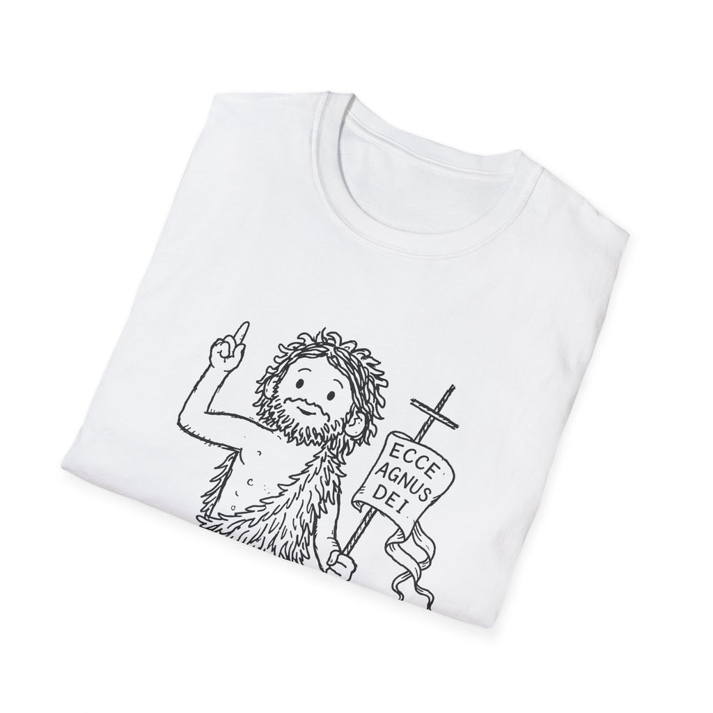 Ecce agnus dei john the baptist in jordan river christian baptism T-Shirt