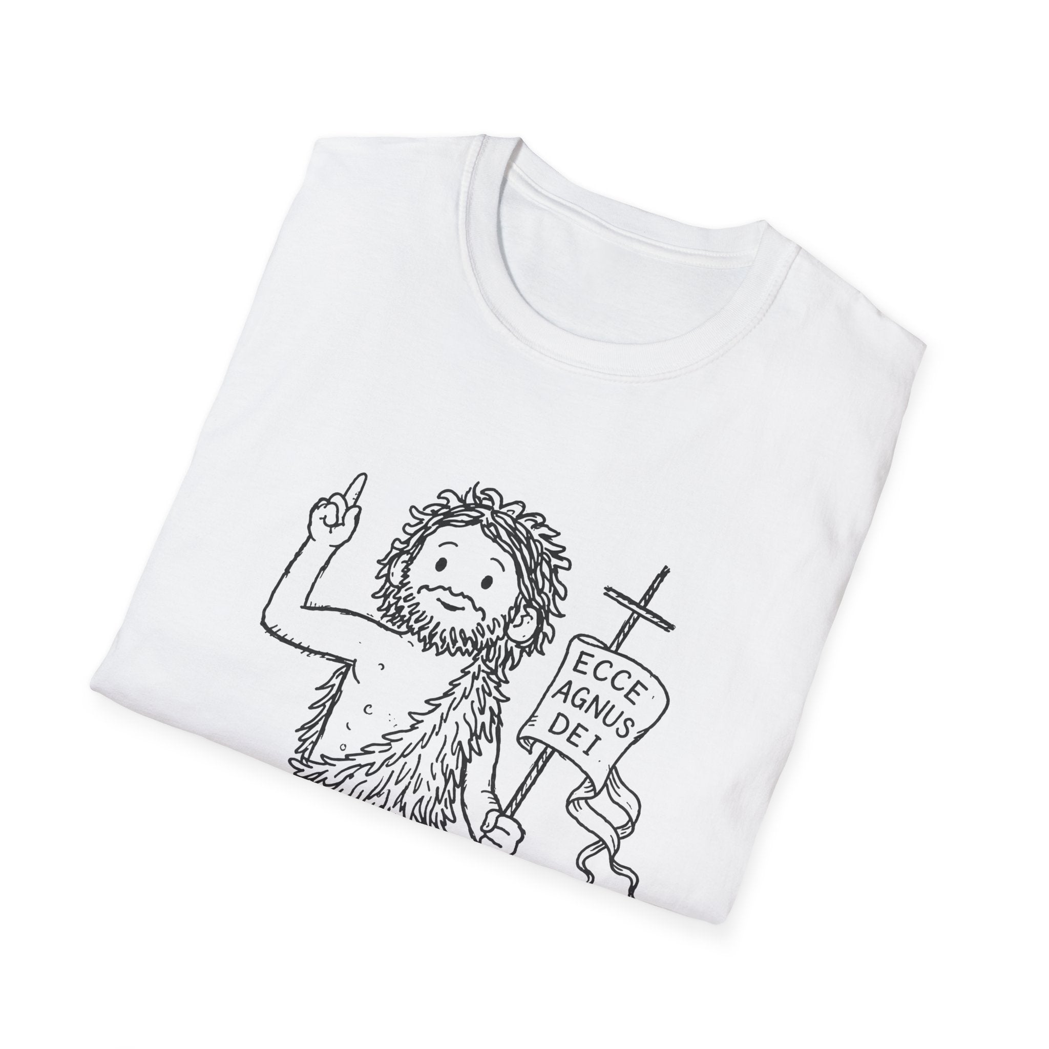 Ecce agnus dei john the baptist in jordan river christian baptism T-Shirt