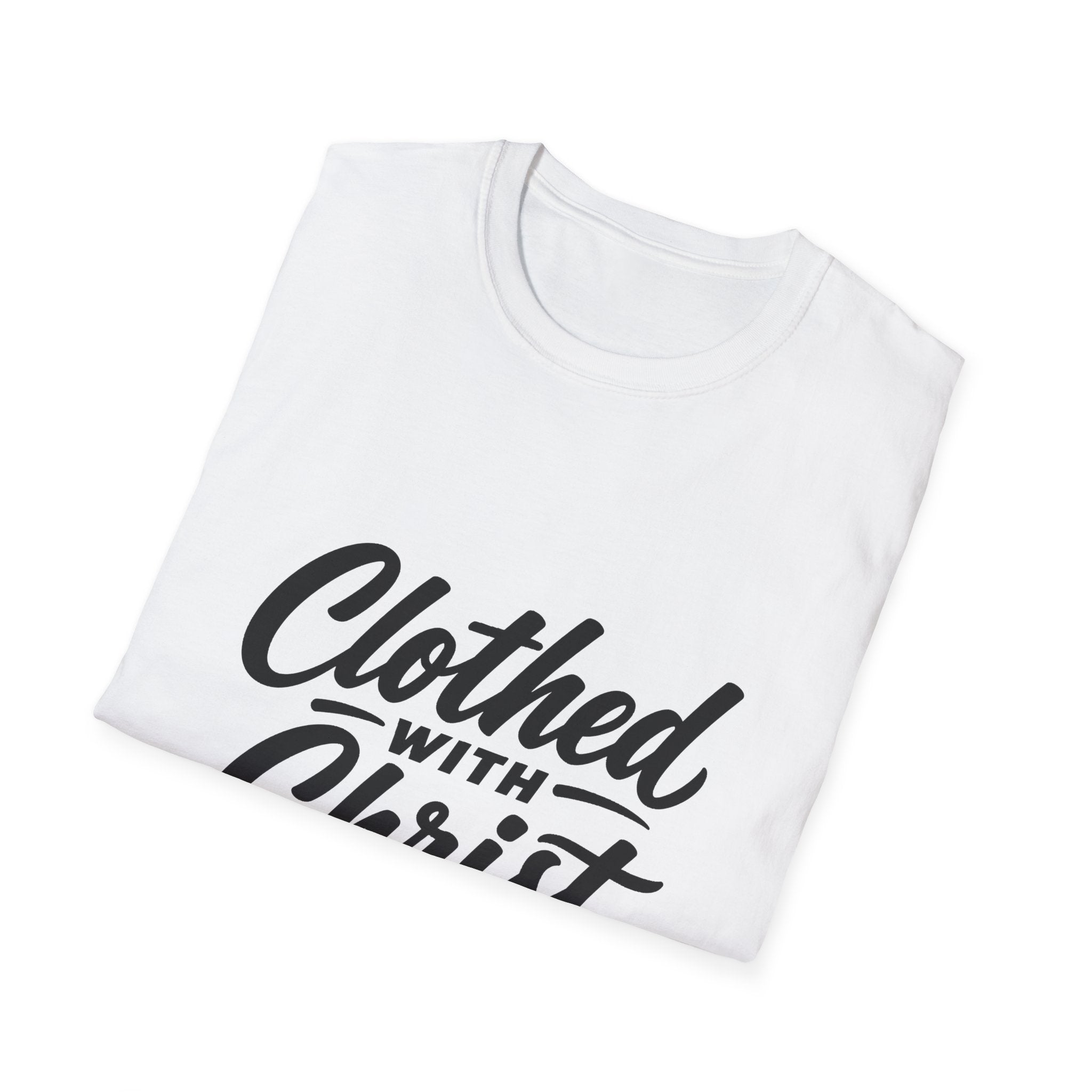 Clothed with christ christian faith bible verse typography for believers church youth group and christian streetwear T-Shirt