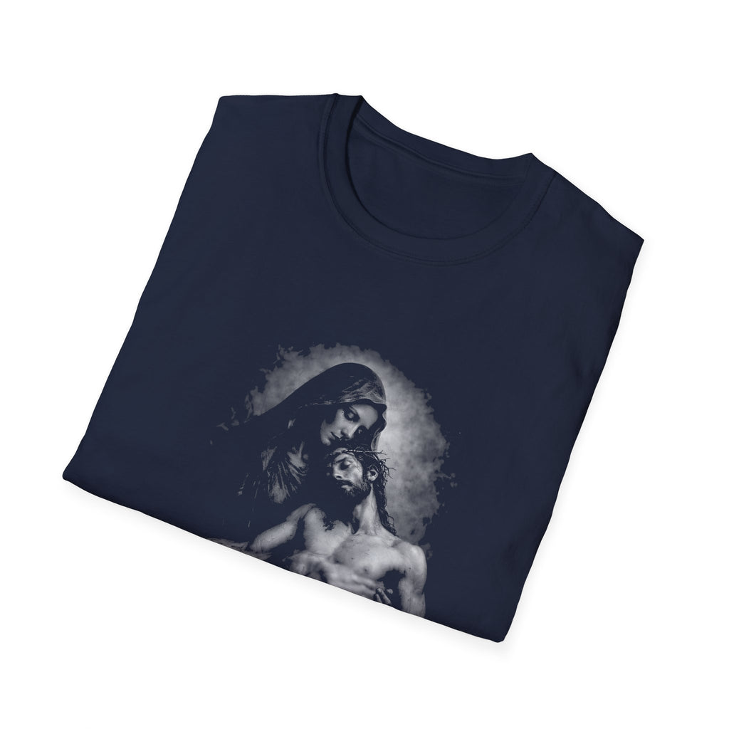 Pieta mary holding jesus christ after crucifixion sorrowful mother catholic christian passion T-Shirt
