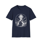Cowboy Kneeling In Prayer Under Radiant Cross Western Christian Faith Desert Spiritual Scene T-Shirt