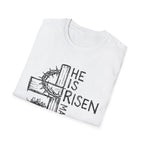 He is risen matthew 28:6 cute easter christian resurrection kids faith T-Shirt