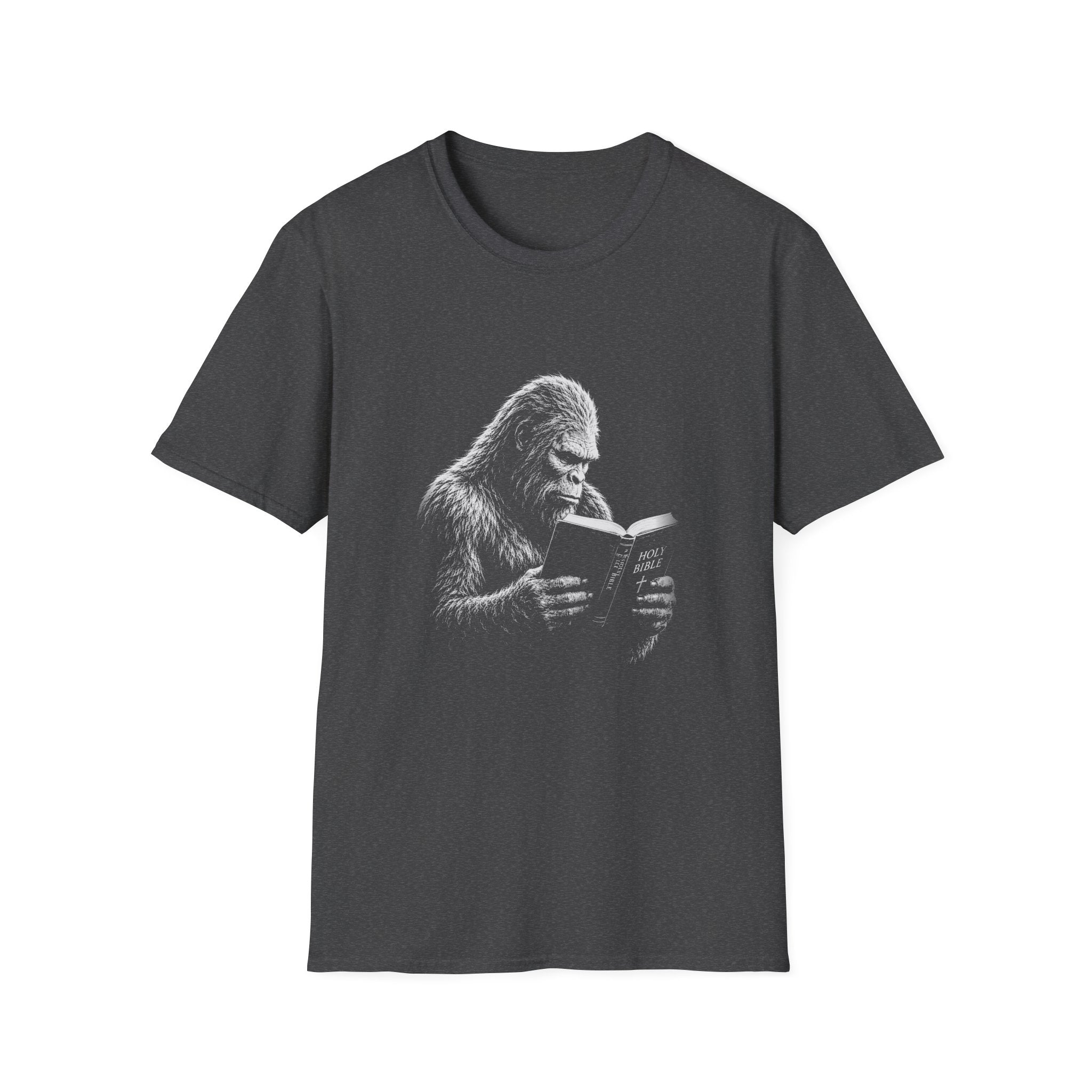 Holy Bible Reading Bigfoot Sasquatch Christian Faith Funny Religious T-Shirt