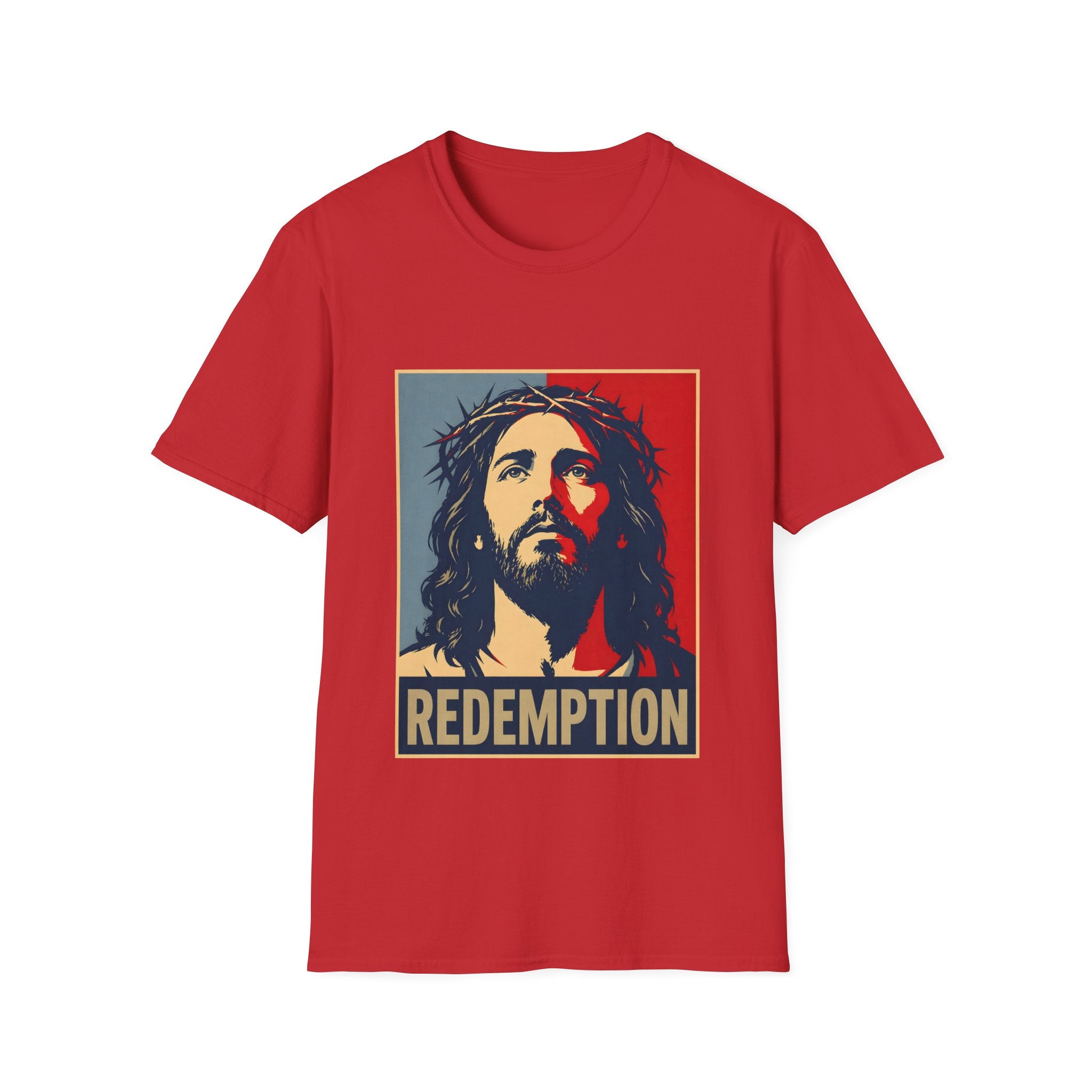 Redemption Jesus Christ Crown Of Thorns Christian Faith Hope Inspirational Savior Art Poster Style Religious Redemption T-Shirt