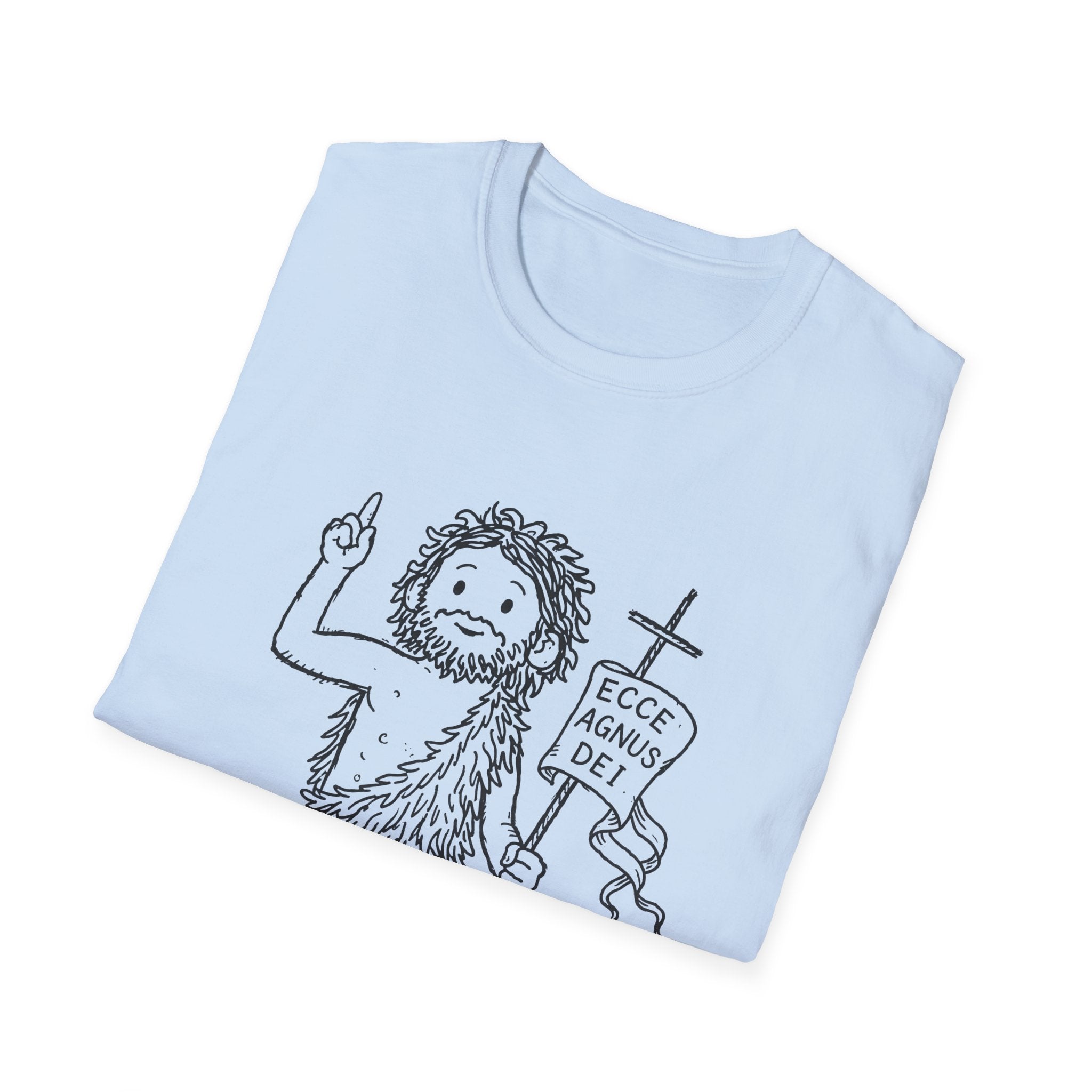 Ecce agnus dei john the baptist in jordan river christian baptism T-Shirt