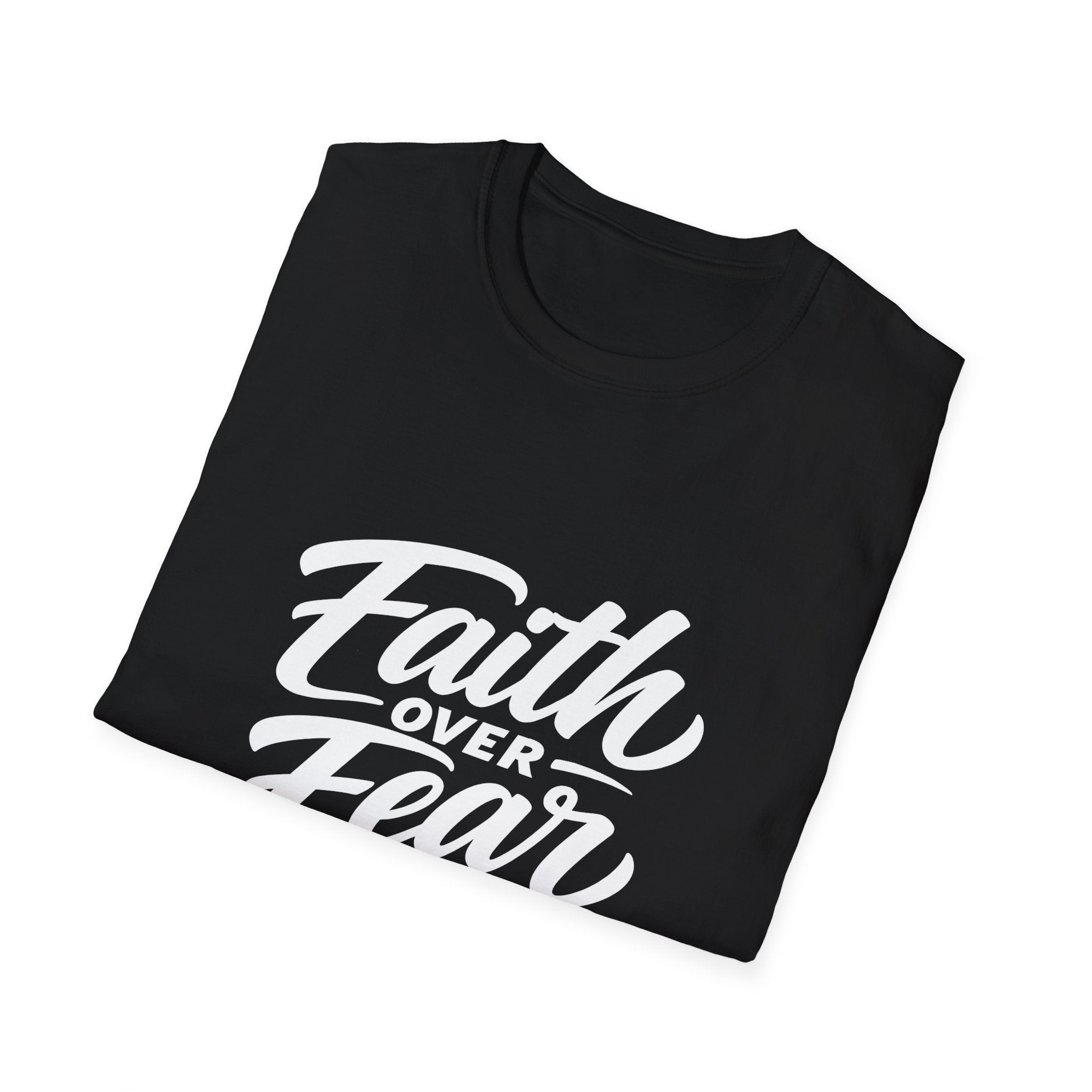 Faith over fear christian encouragement message for believers and church youth bible verse inspiration T-Shirt