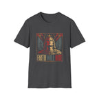 Faith Will Rise Christian Angel Warrior With Wings Cross Symbol And Spiritual Battle Power T-Shirt