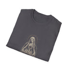 Sacred Heart Madonna With Prayer Candles Gothic Catholic Mary Icon T-Shirt
