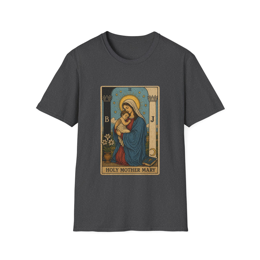 Holy mother mary vintage catholic art icon with baby jesus T-Shirt