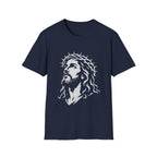 Jesus Christ With Crown Of Thorns Inspirational Christian Faith Easter Lent Good Friday Worship T-Shirt