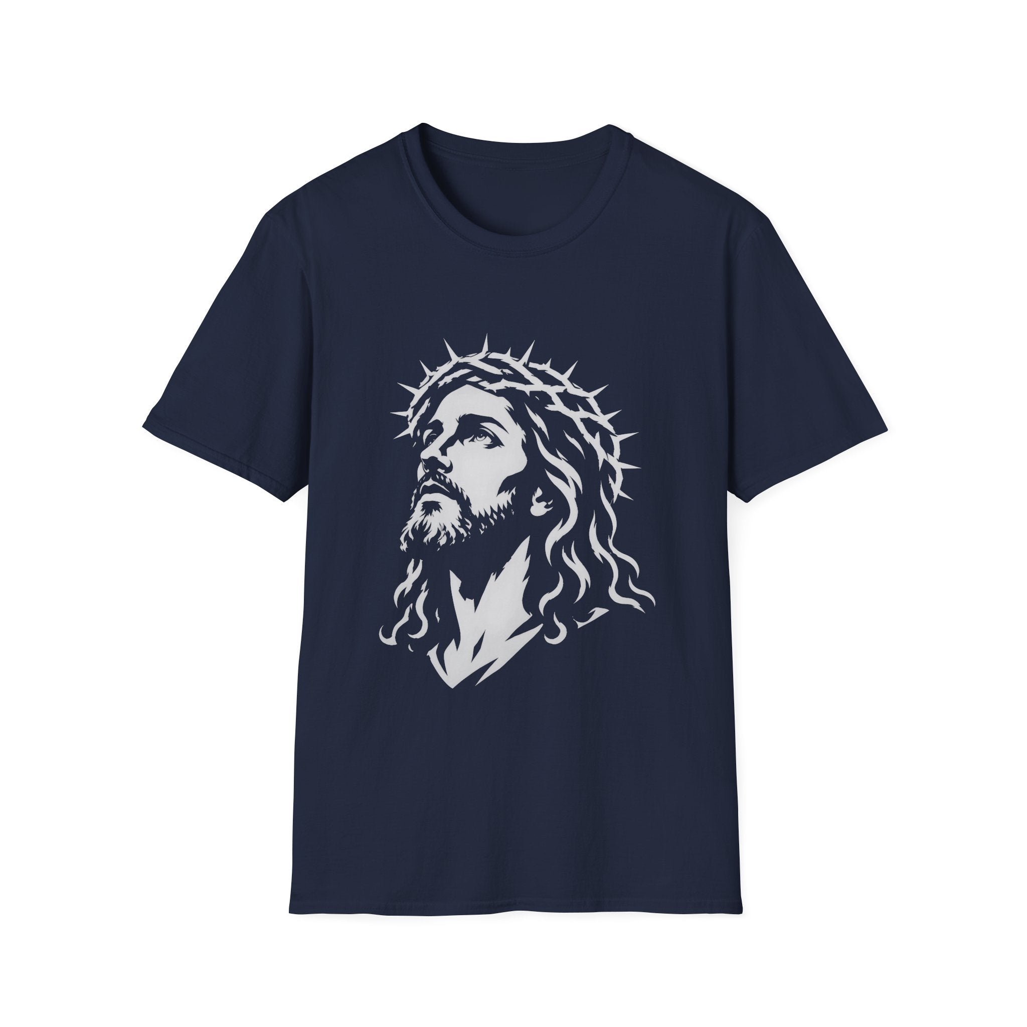 Jesus Christ With Crown Of Thorns Inspirational Christian Faith Easter Lent Good Friday Worship T-Shirt
