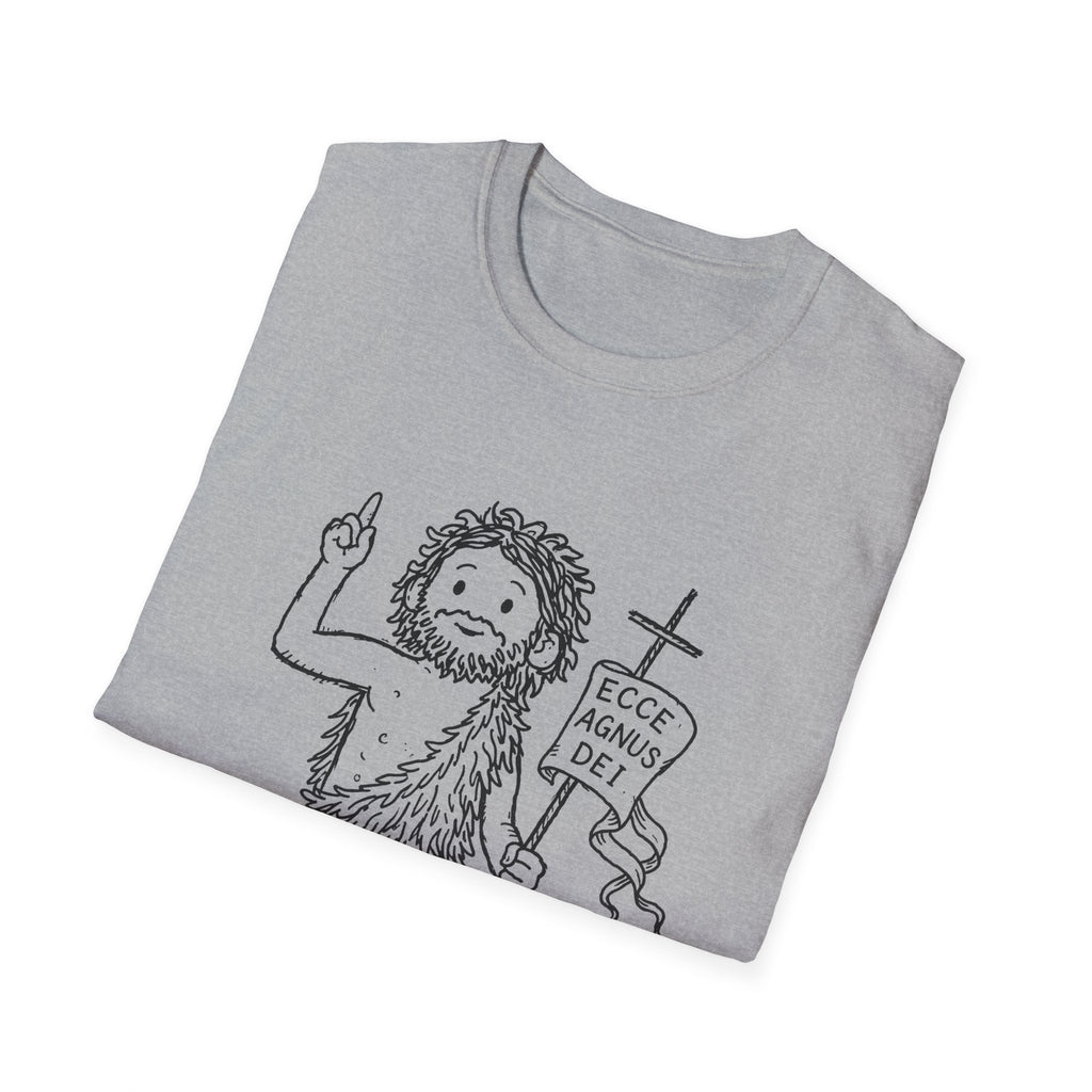 Ecce agnus dei john the baptist in jordan river christian baptism T-Shirt