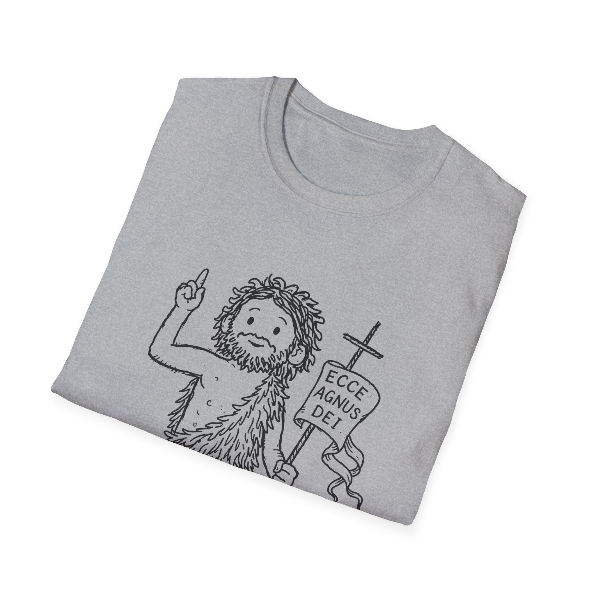 Ecce agnus dei john the baptist in jordan river christian baptism T-Shirt