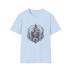 Sacred Heart Barbed Wire Cross Dark Roses Anatomical Heart T-Shirt