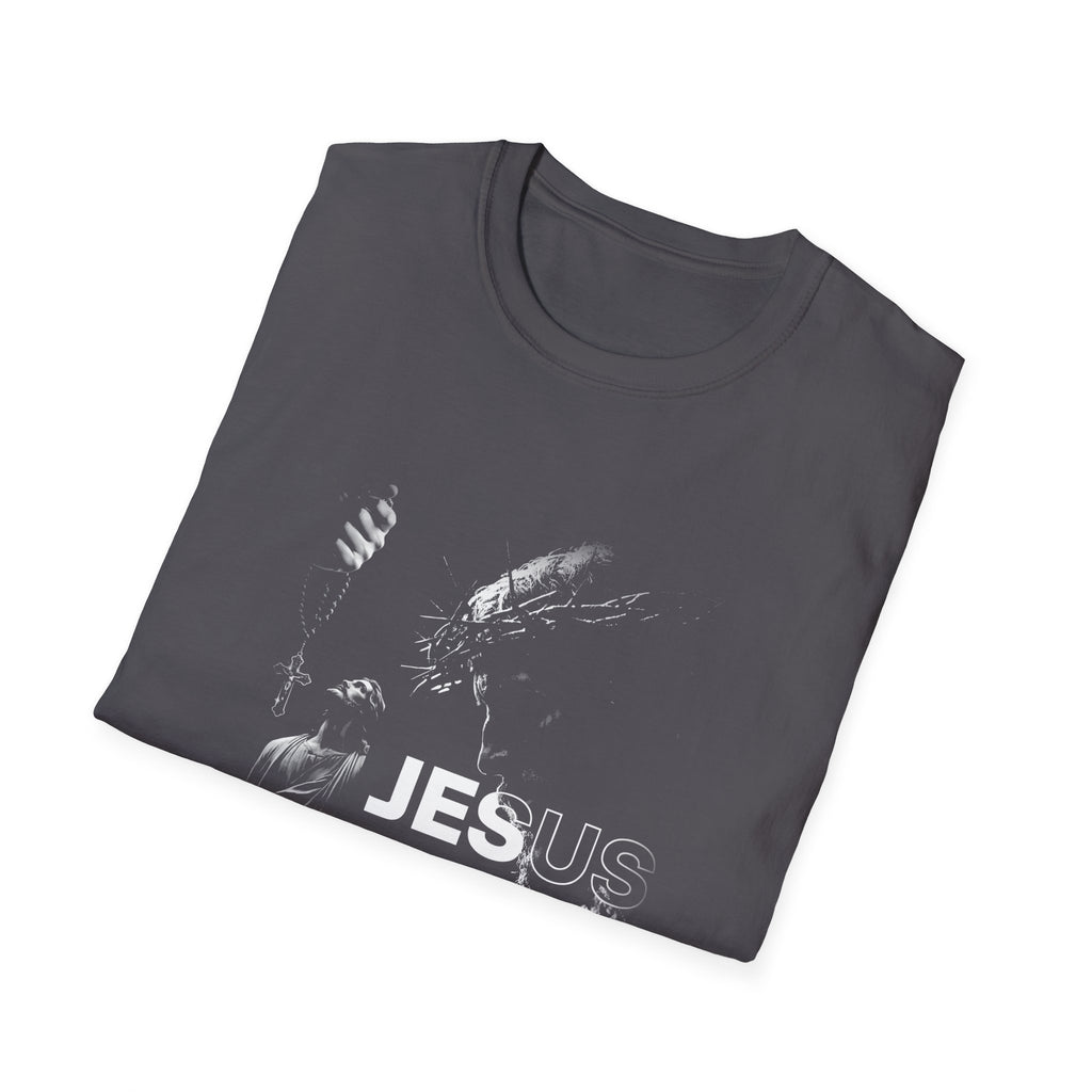 Jesus jesus faith passion cross prayer crown of thorns rosary crucifix christian devotion T-Shirt
