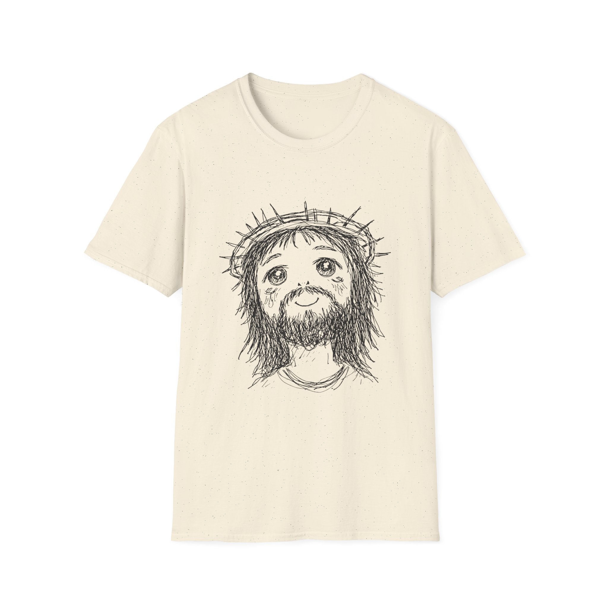 Cute jesus with crown of thorns kawaii christian faith anime style T-Shirt
