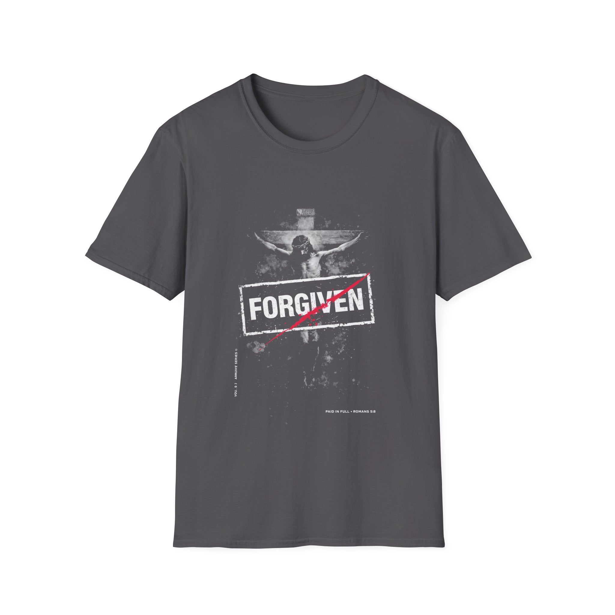 Forgiven jesus on the cross paid in full romans 5 8 christian faith easter salvation reminder T-Shirt