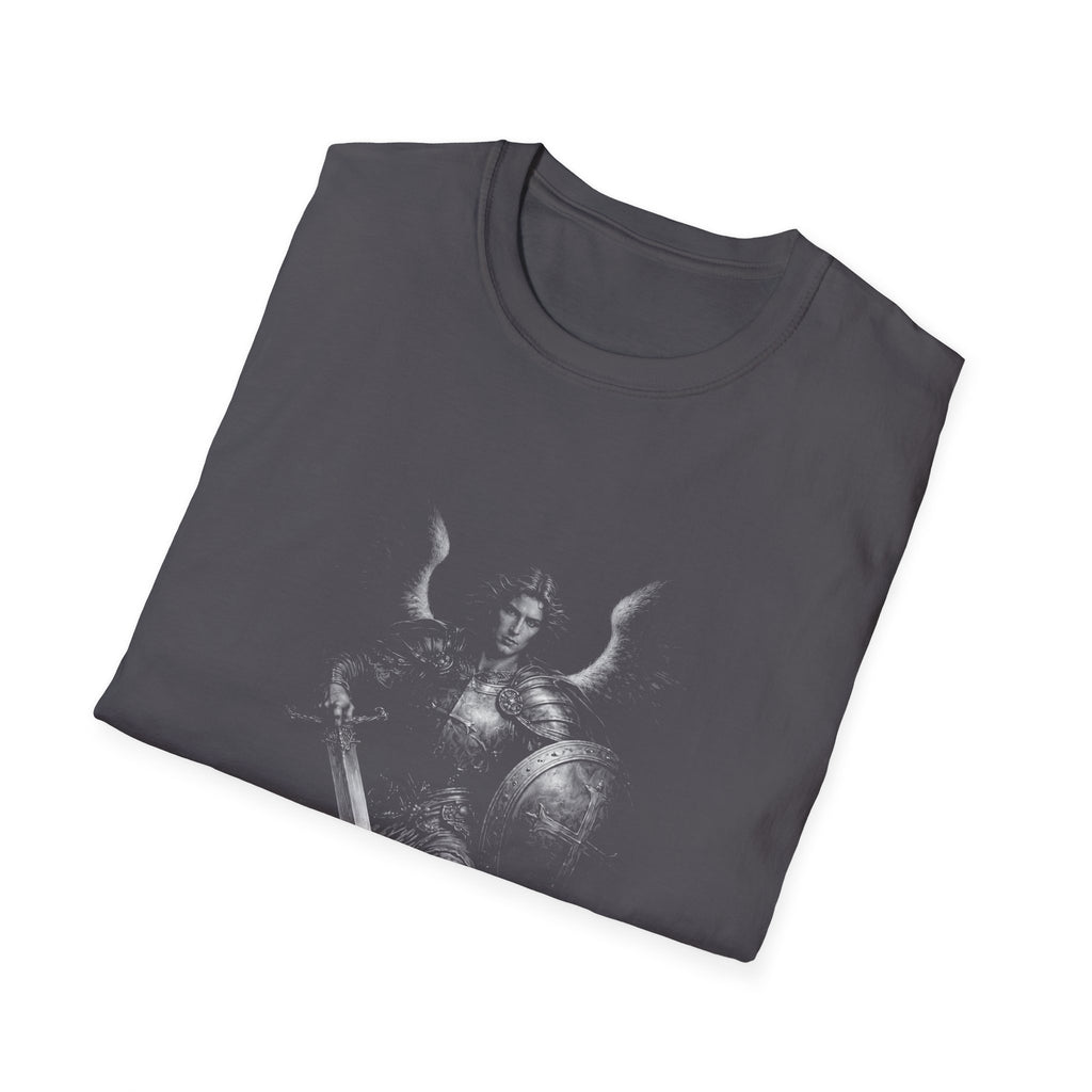 Archangel michael warrior of light defeating demon fallen angel spiritual warfare christian symbol of protection T-Shirt