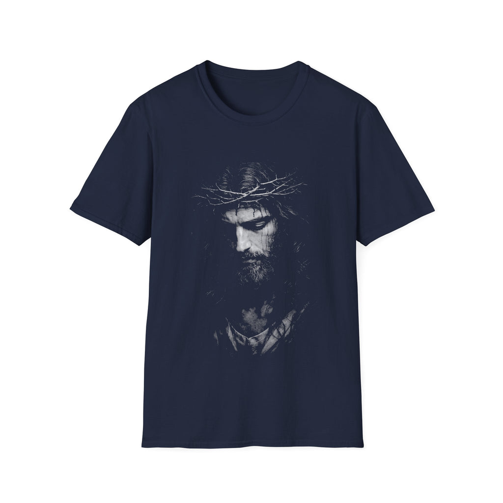 Jesus Christ Crown Of Thorns Portrait Christian Faith Lent And Easter Holy Week Religious Savior T-Shirt